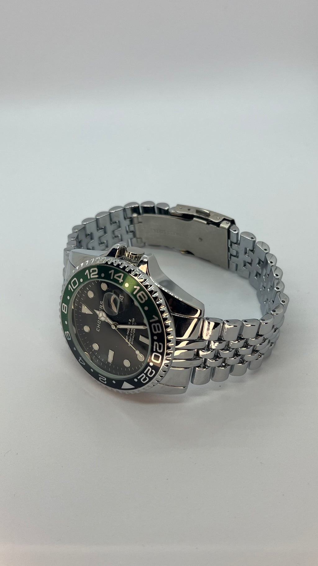 GMT Tasarım – Çelik Kasa & Bilezik –Yeşil Kadran Erkek Saat