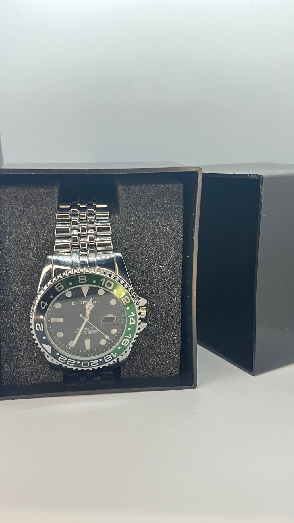 GMT Tasarım – Çelik Kasa & Bilezik –Yeşil Kadran Erkek Saat