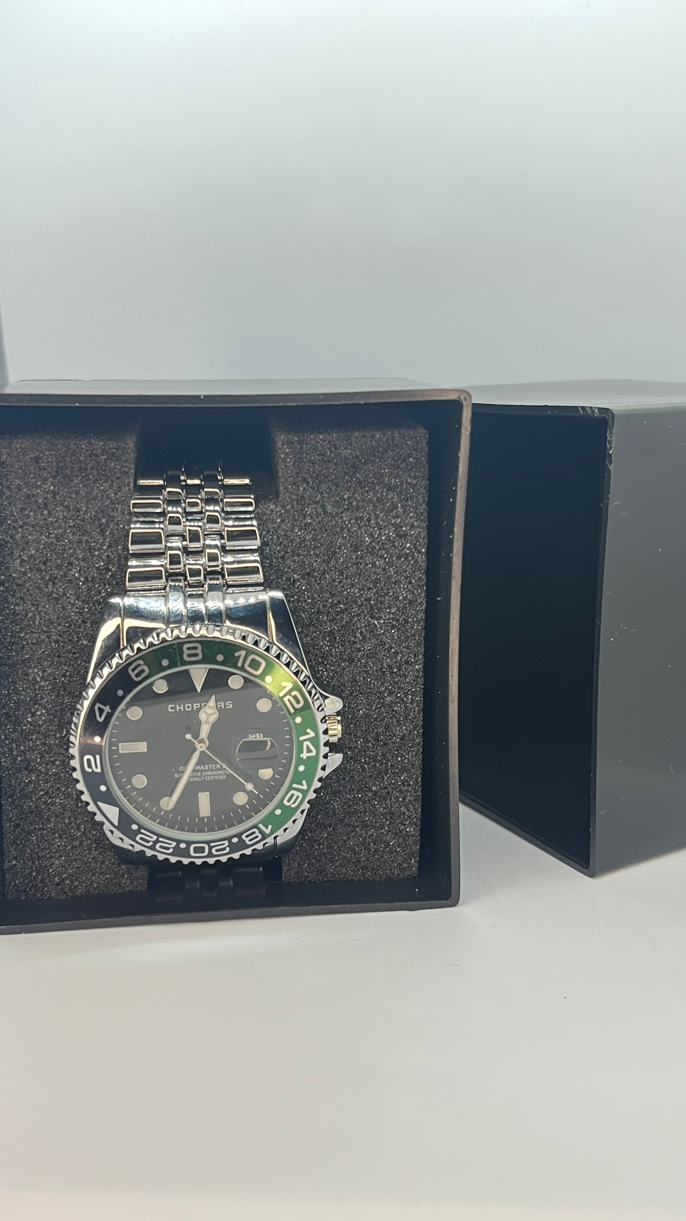 GMT Tasarım – Çelik Kasa & Bilezik –Yeşil Kadran Erkek Saat