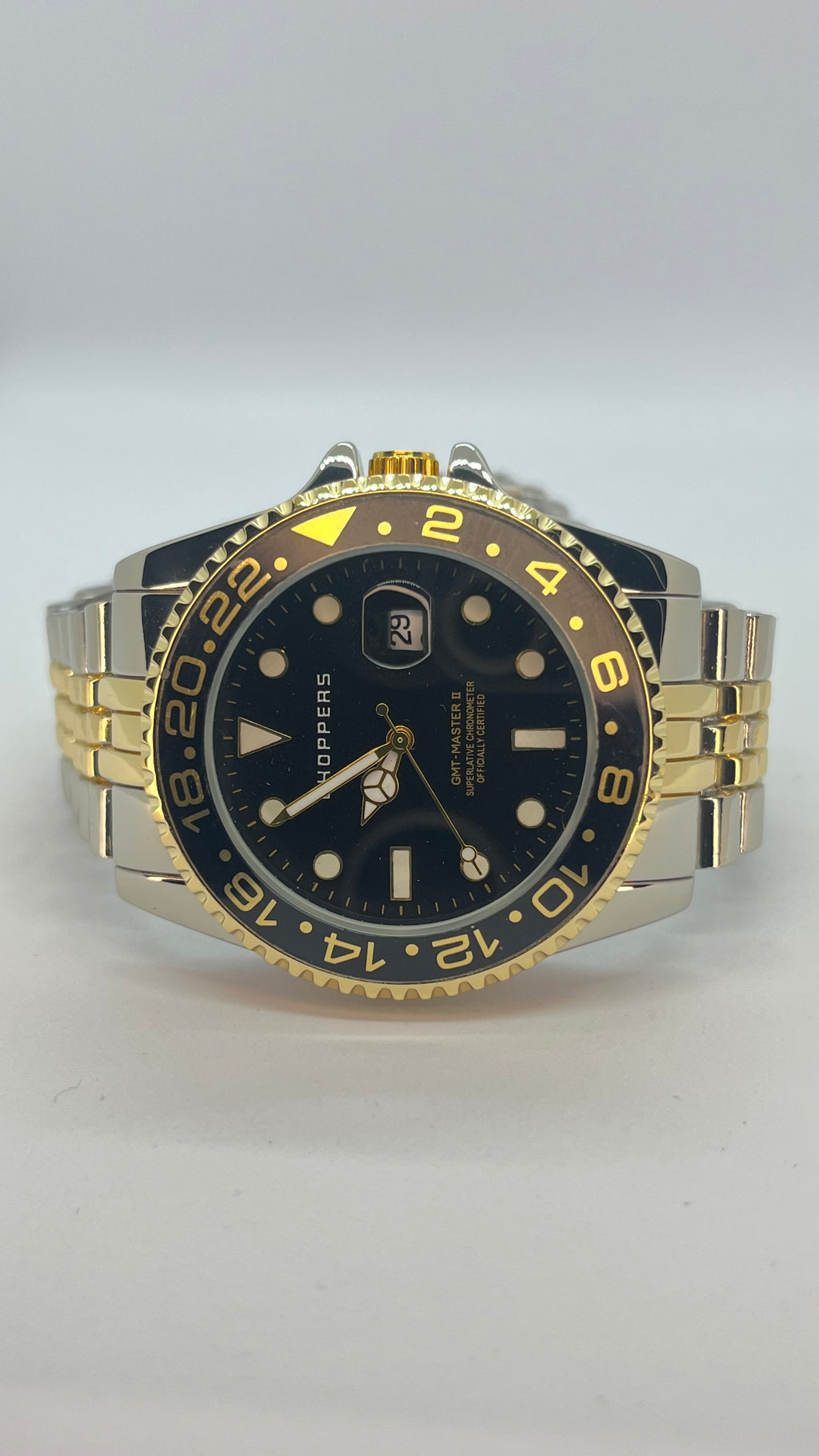 GMT Tasarım – Çelik Kasa & Bilezik – Siyah Kadran Erkek Saat