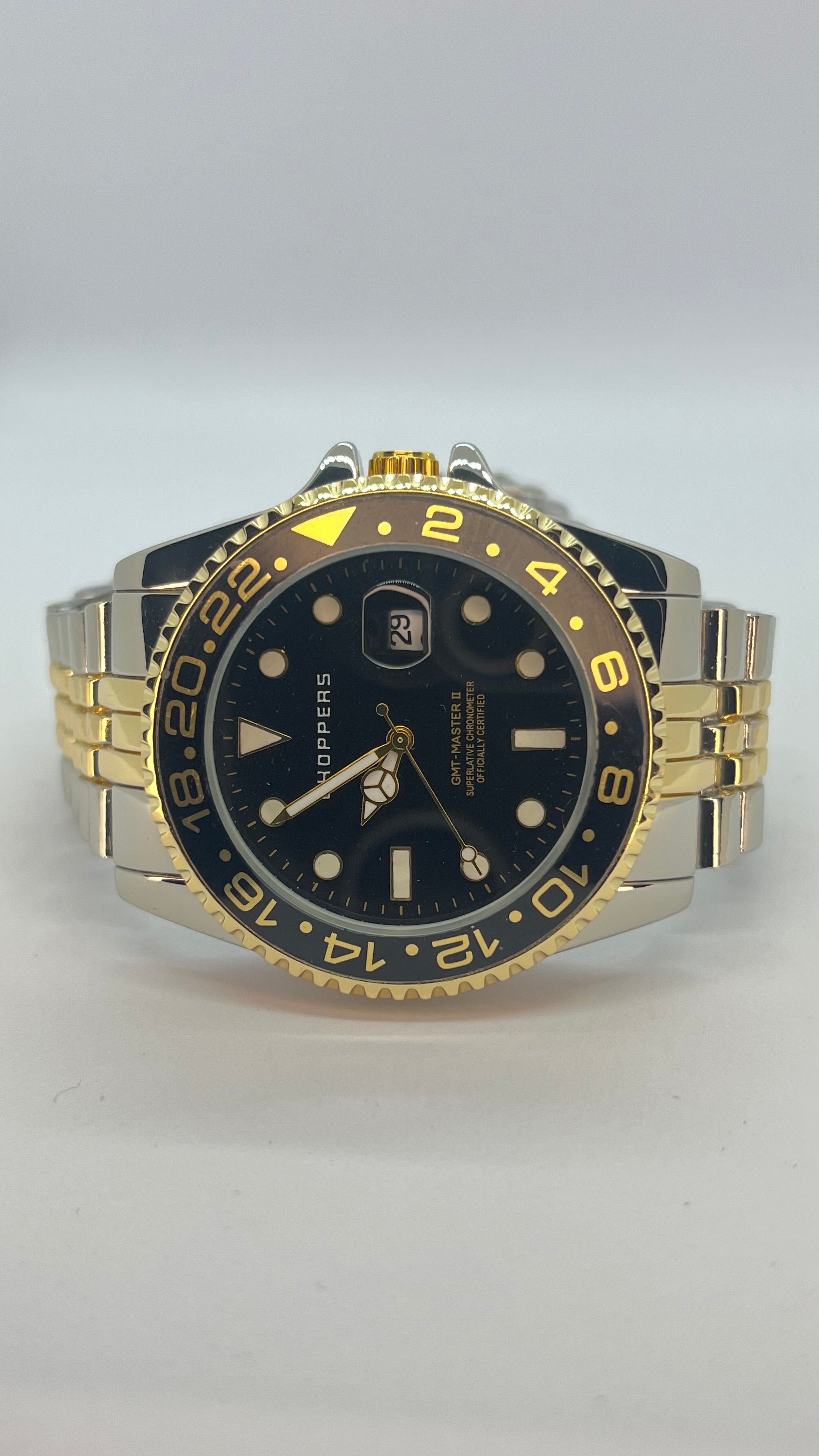 GMT Tasarım – Çelik Kasa & Bilezik – Siyah Kadran Erkek Saat