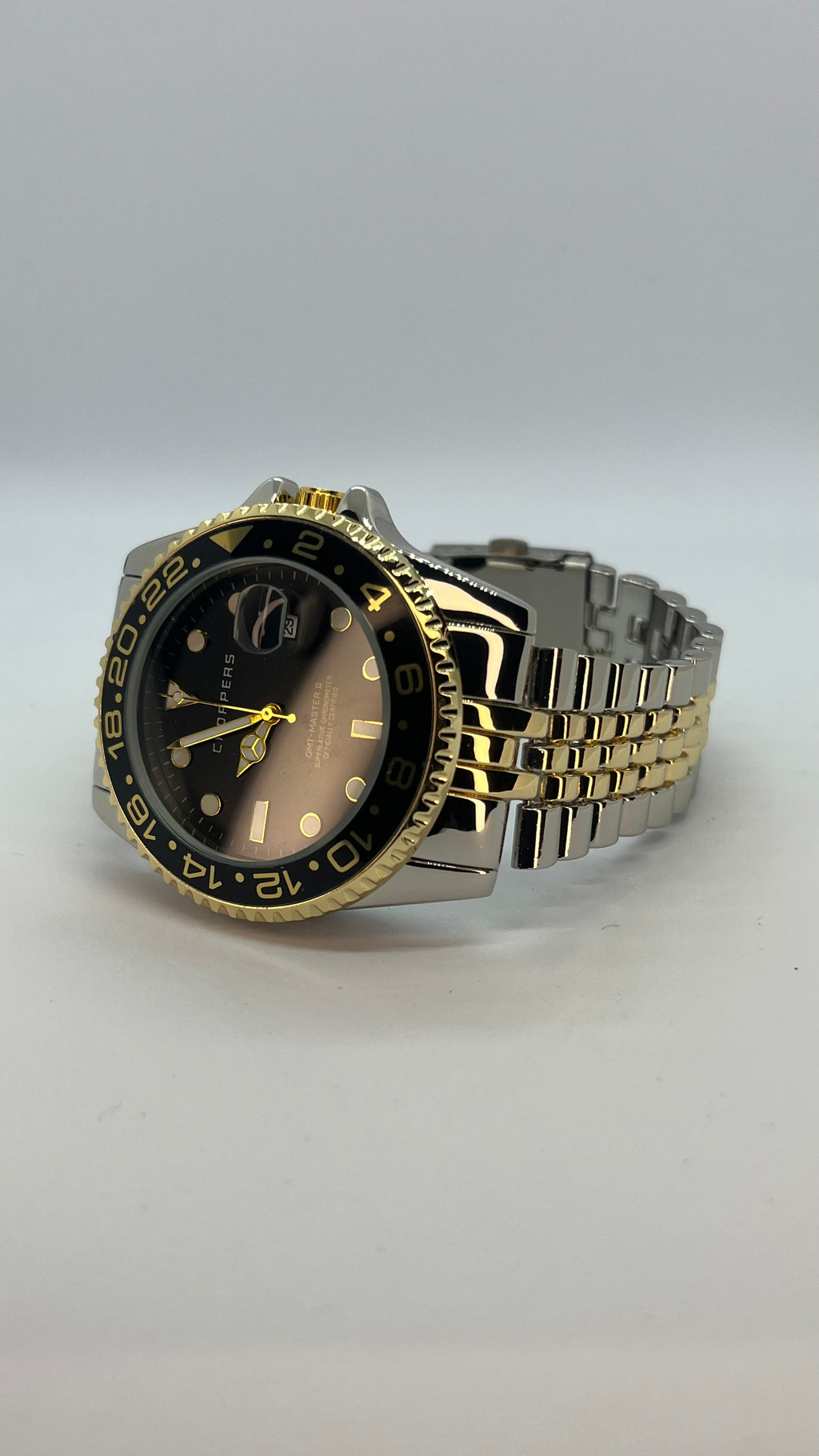 GMT Tasarım – Çelik Kasa & Bilezik – Siyah Kadran Erkek Saat