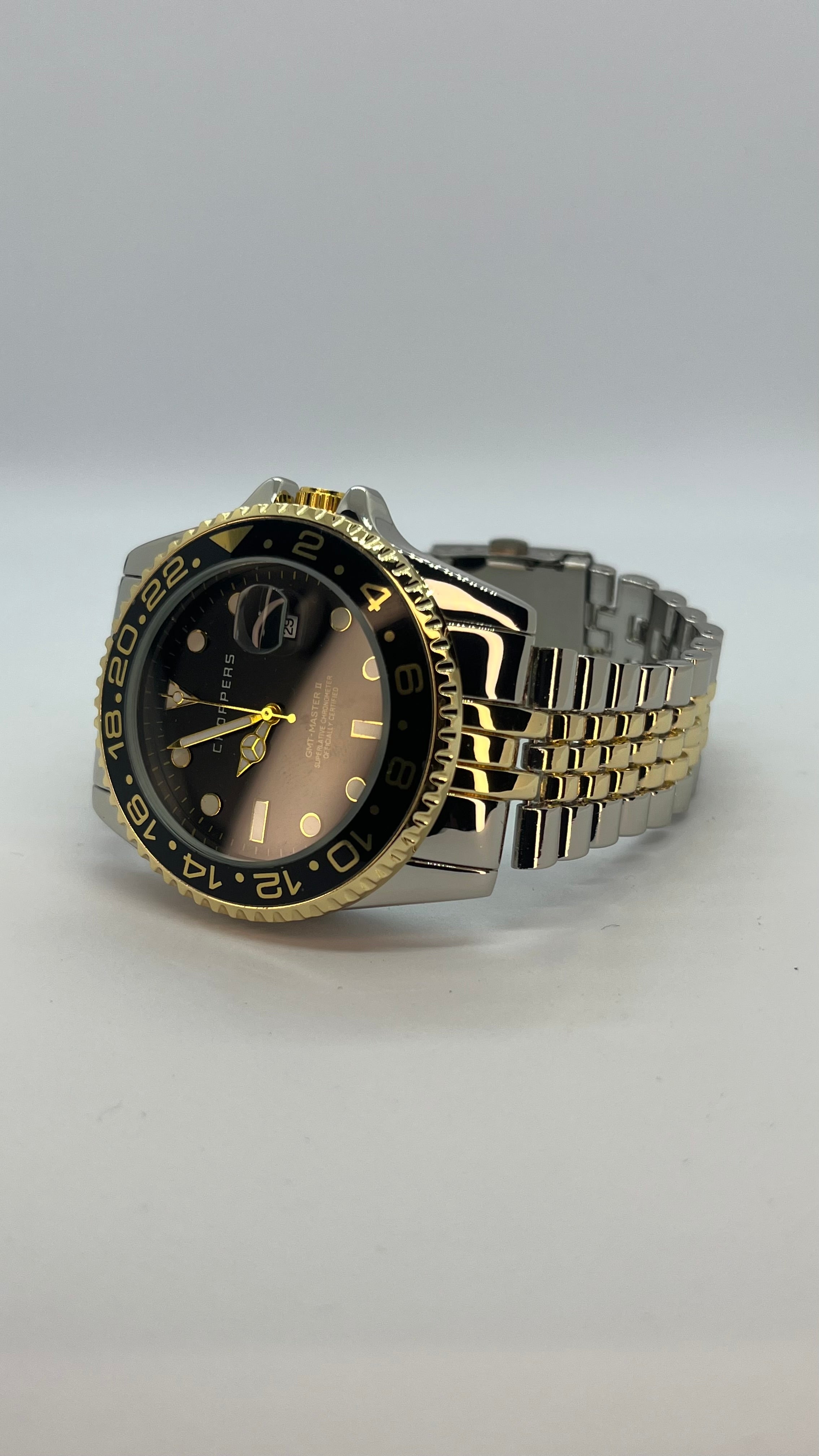 GMT Tasarım – Çelik Kasa & Bilezik – Siyah Kadran Erkek Saat