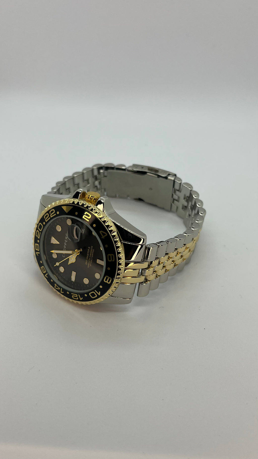 GMT Tasarım – Çelik Kasa & Bilezik – Siyah Kadran Erkek Saat