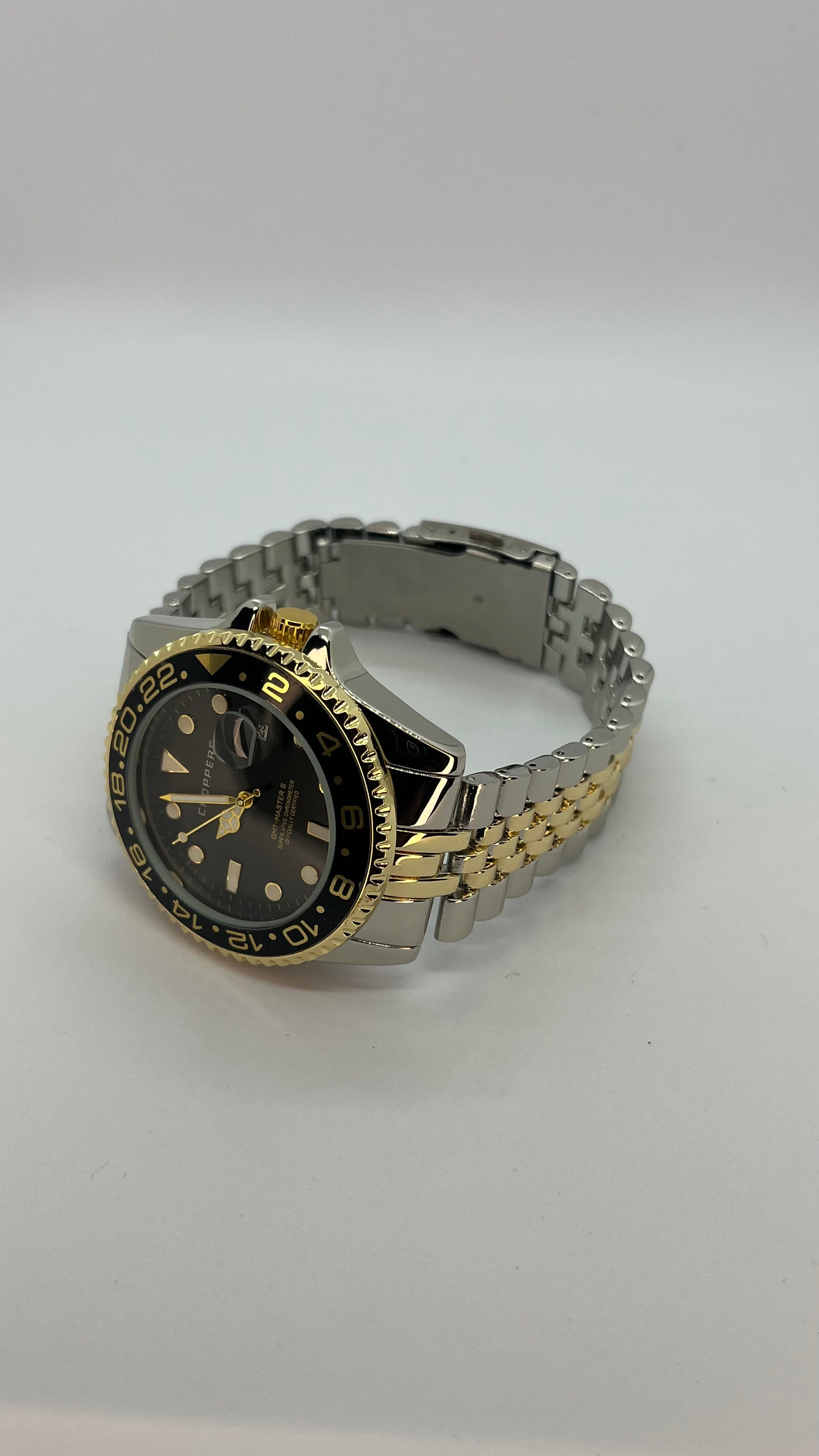 GMT Tasarım – Çelik Kasa & Bilezik – Siyah Kadran Erkek Saat