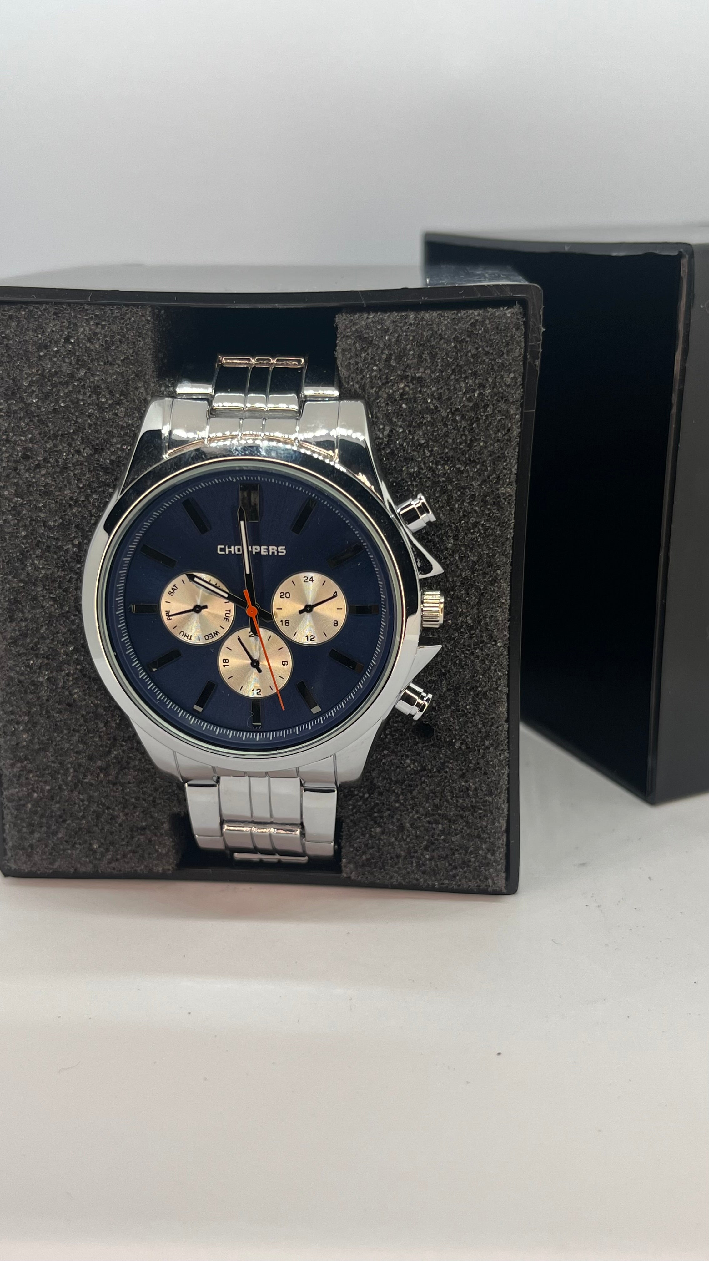 Valessi Elegance Chrono – Gümüş&Mavi Sınırlı Üretim Erkek Saat