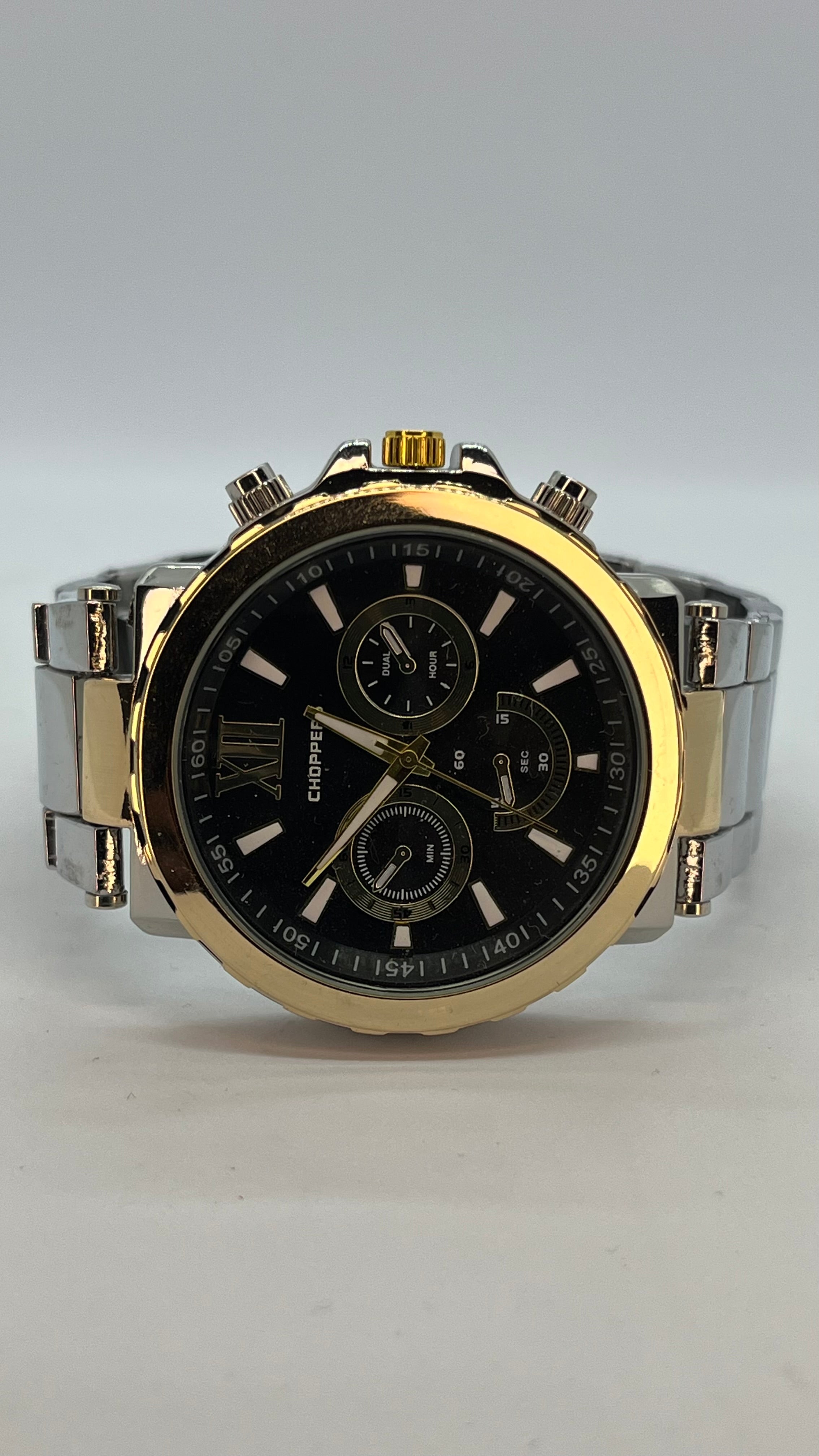 Valessi Executive Silver Gold Black – Gümüş/Gold Çelik Kordon Siyah Kadran – Erkek Saat