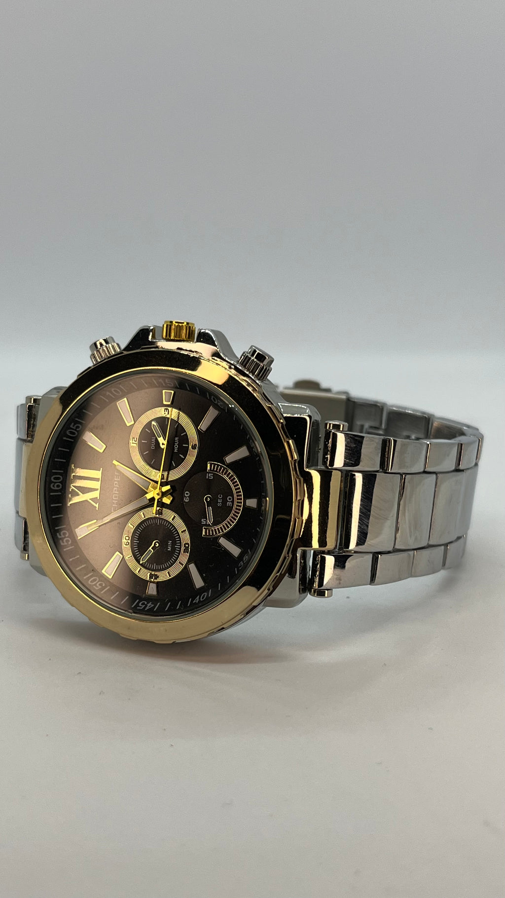 Valessi Executive Silver Gold Black – Gümüş/Gold Çelik Kordon Siyah Kadran – Erkek Saat