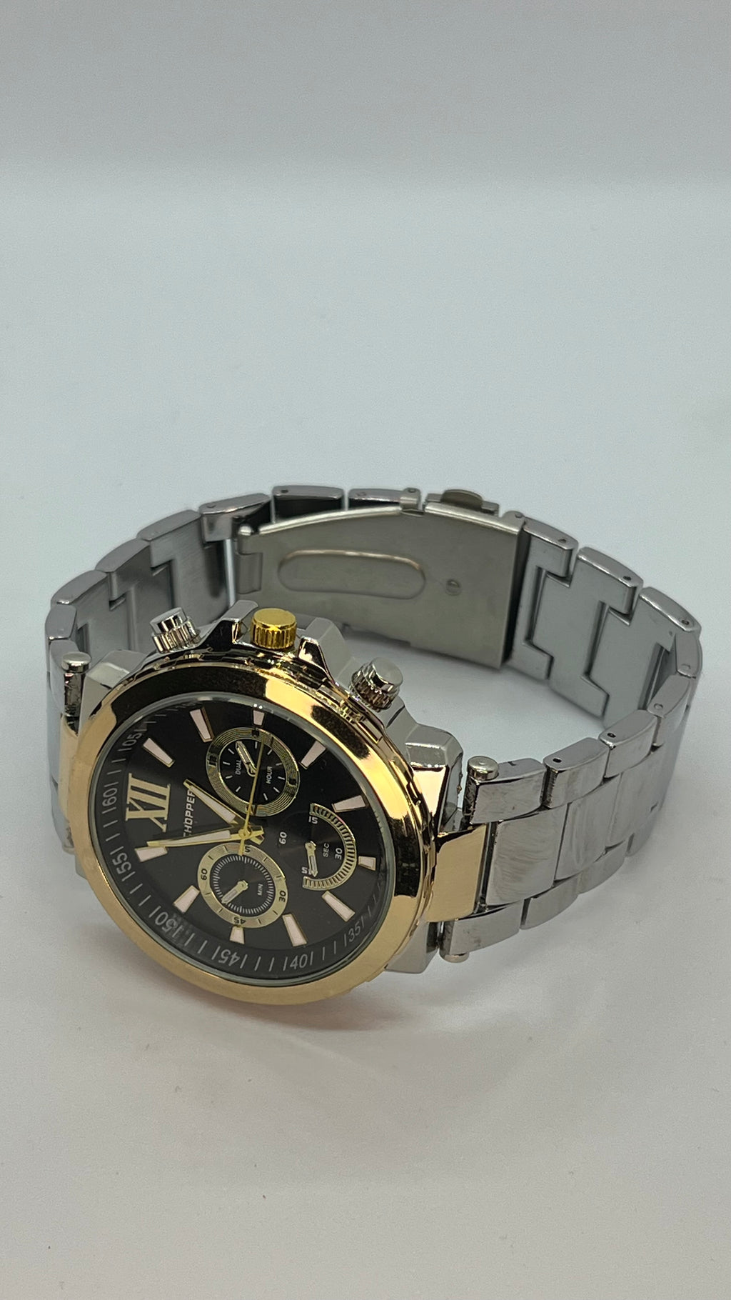 Valessi Executive Silver Gold Black – Gümüş/Gold Çelik Kordon Siyah Kadran – Erkek Saat