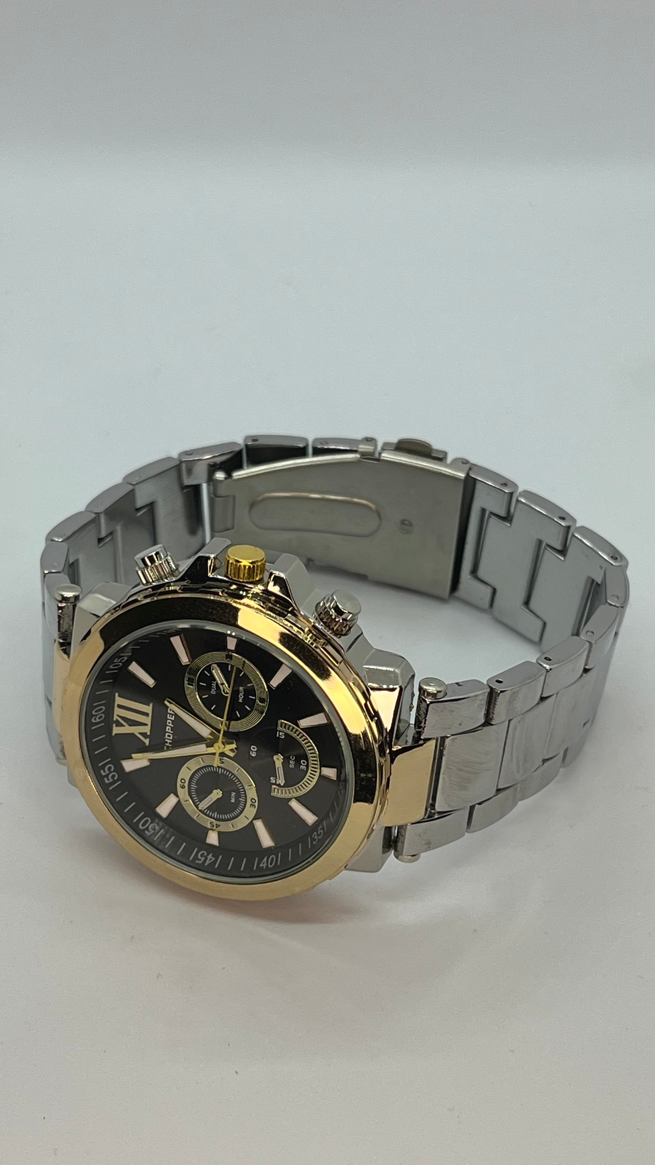 Valessi Executive Silver Gold Black – Gümüş/Gold Çelik Kordon Siyah Kadran – Erkek Saat