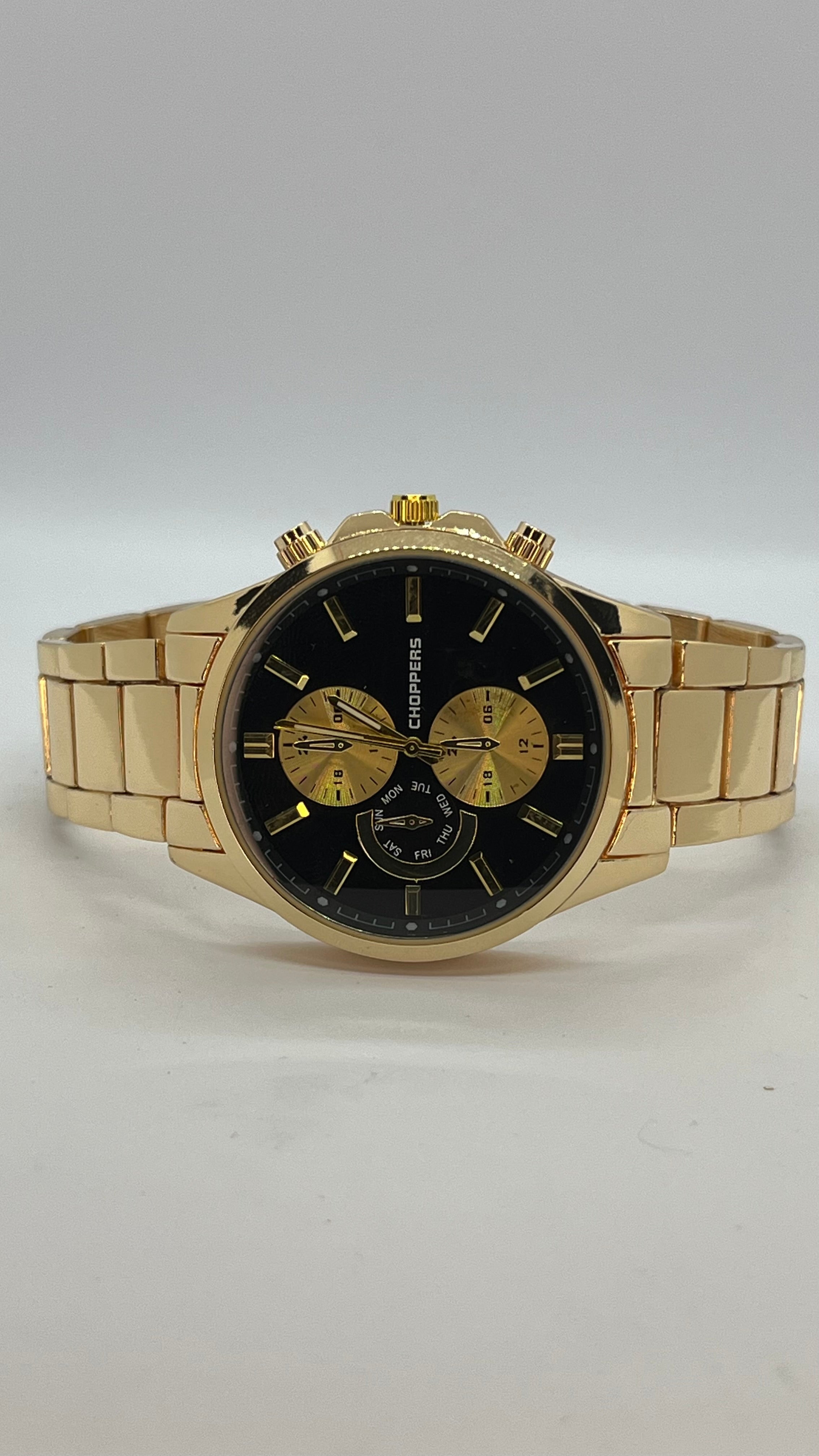 Valessi Executive Silver Gold Black – Gümüş/Gold Çelik Kordon Siyah Kadran – Erkek Saat.