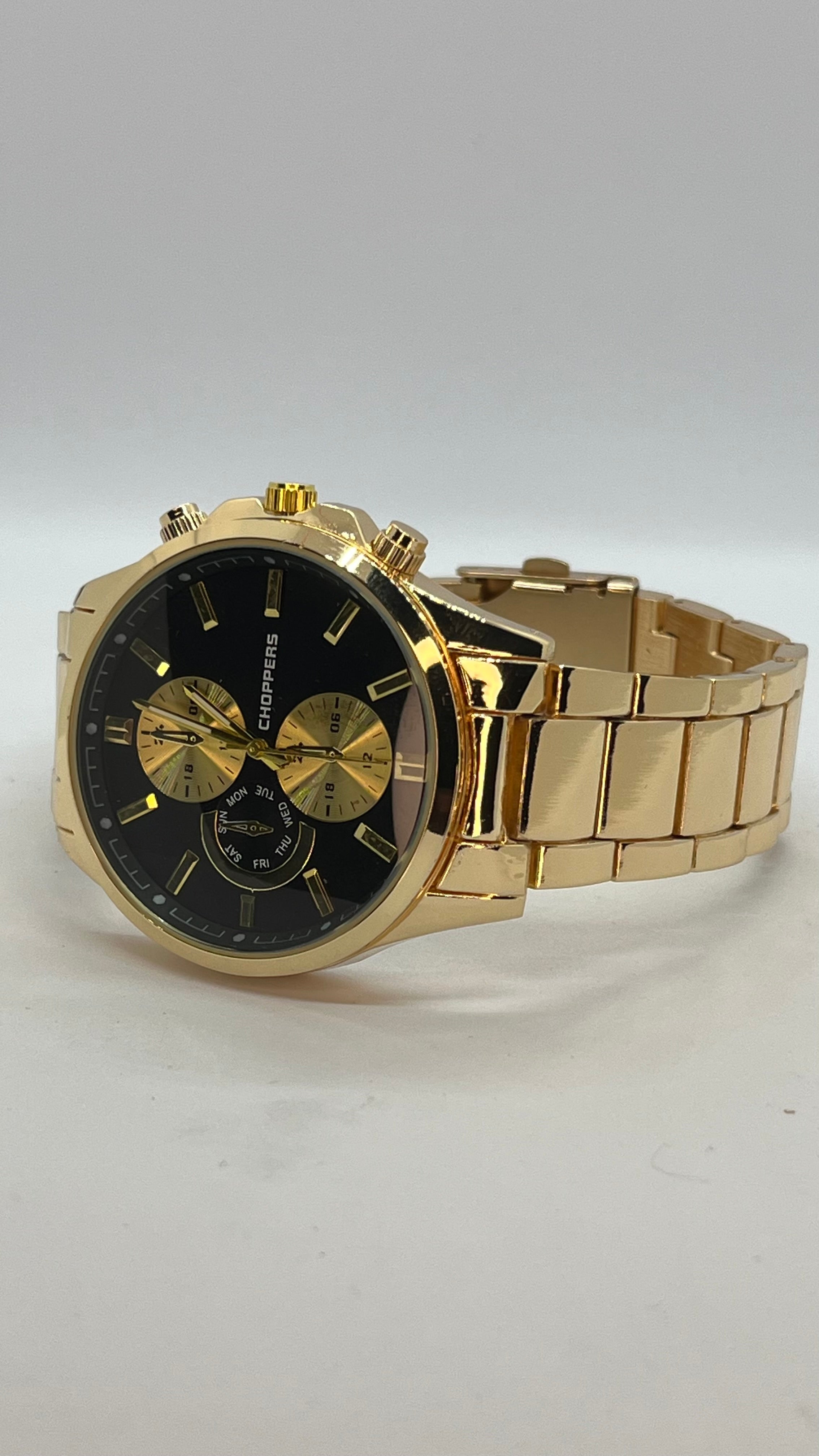 Valessi Executive Silver Gold Black – Gümüş/Gold Çelik Kordon Siyah Kadran – Erkek Saat.