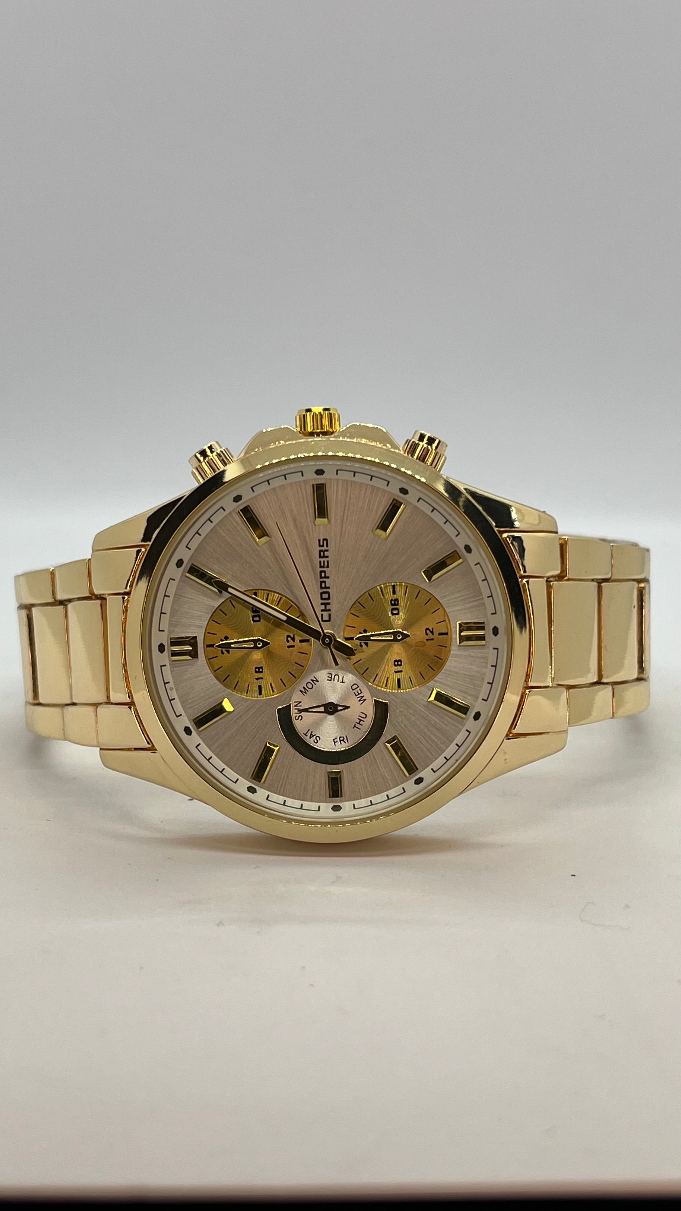 Valessi Executive Gold White – Gold Çelik Kordon ve Kasa Beyaz Kadran – Erkek Saat