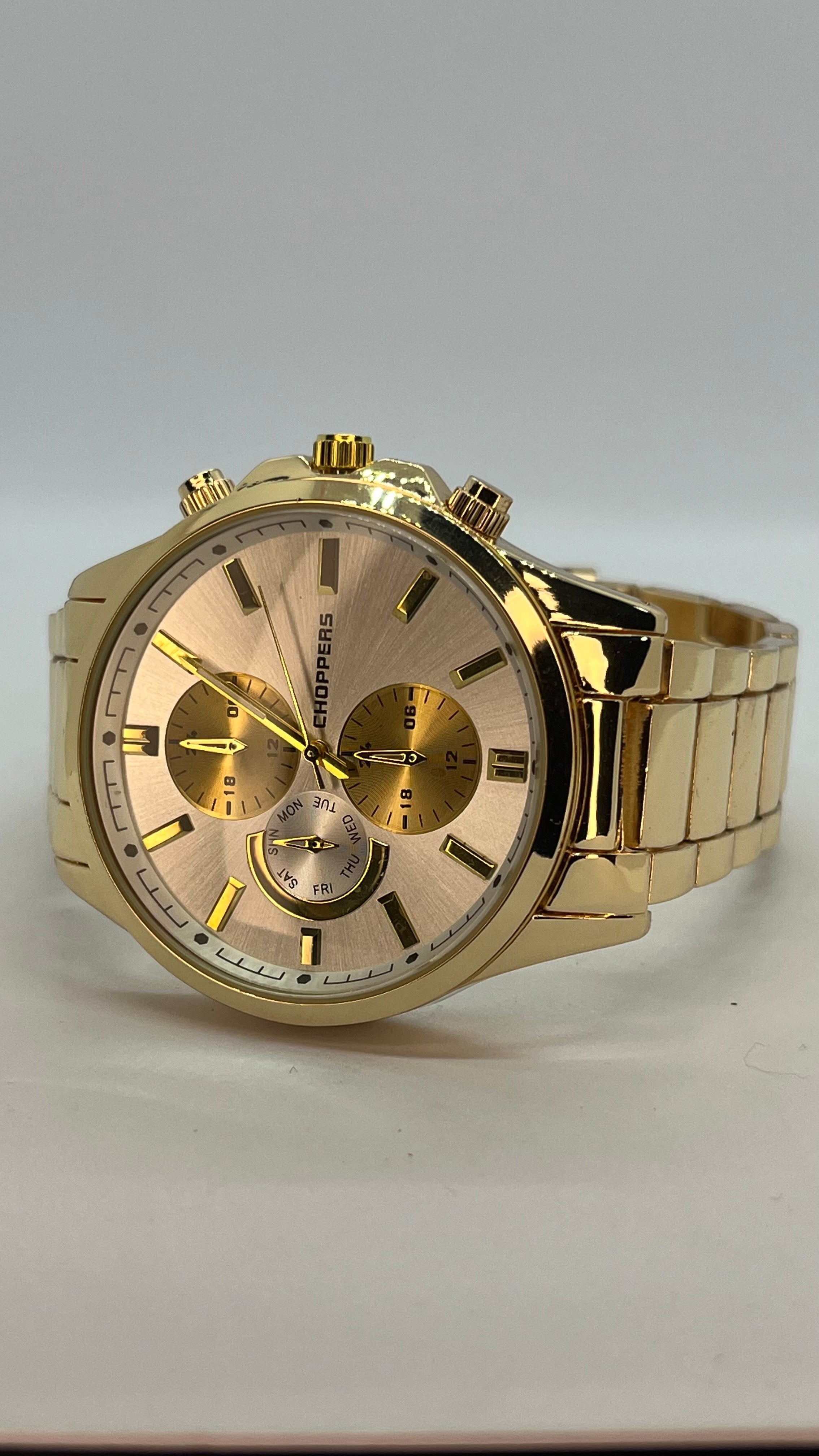 Valessi Executive Gold White – Gold Çelik Kordon ve Kasa Beyaz Kadran – Erkek Saat