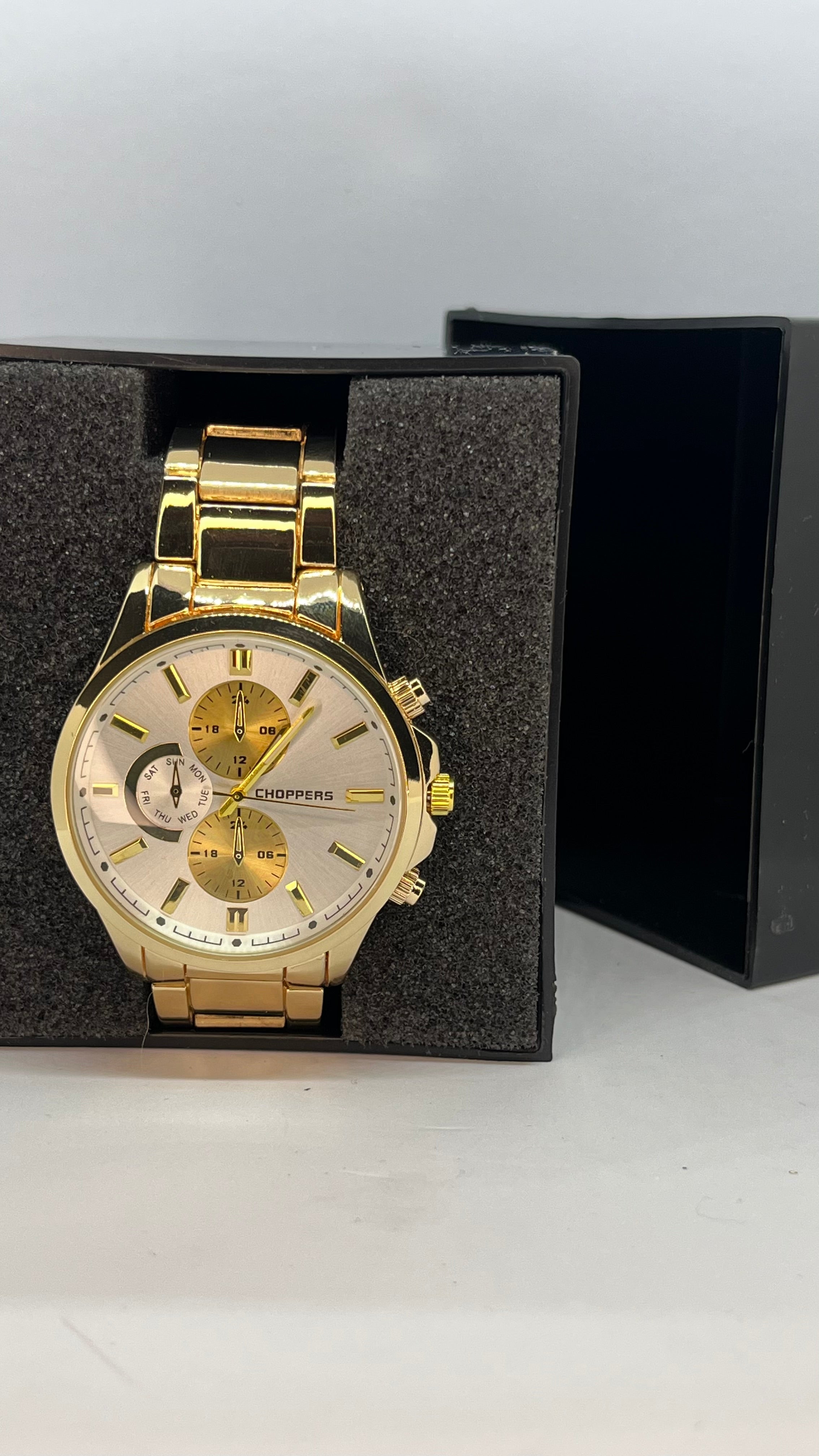 Valessi Executive Gold White – Gold Çelik Kordon ve Kasa Beyaz Kadran – Erkek Saat