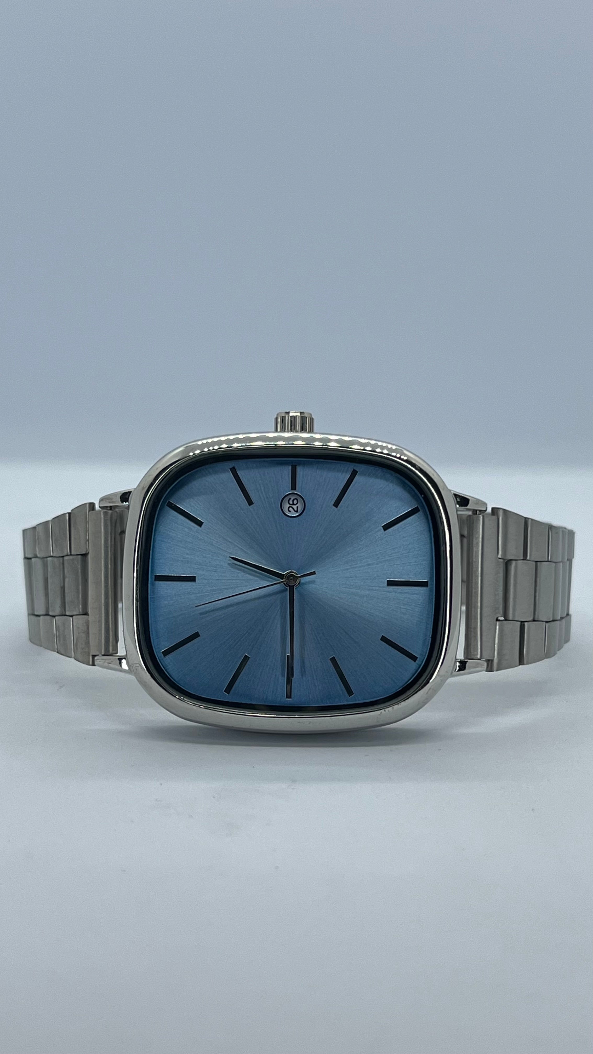 Valessi Executive Silver Blue – Gümüş Çelik Kordon Mavi Kadran – Erkek Saat