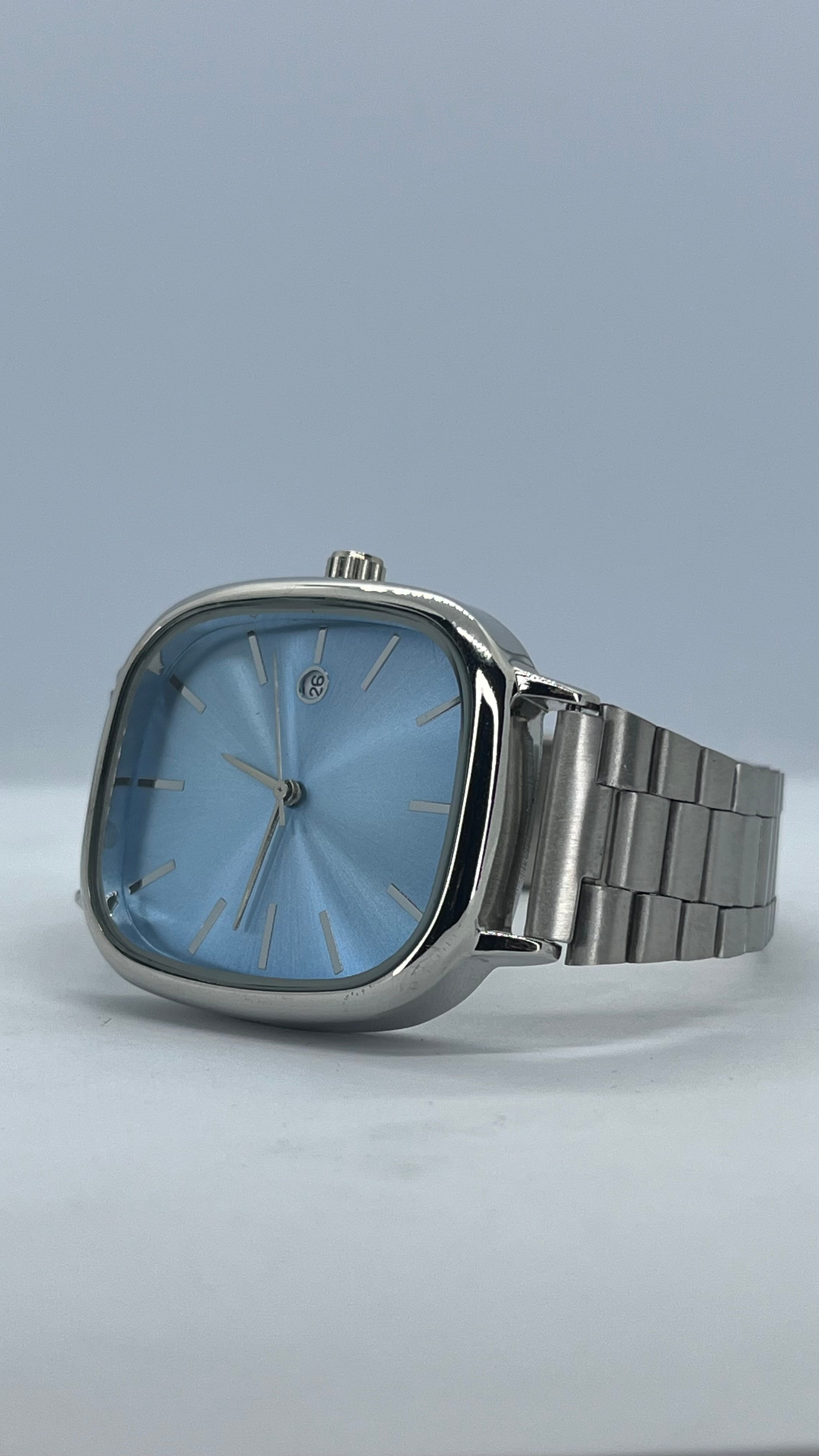 Valessi Executive Silver Blue – Gümüş Çelik Kordon Mavi Kadran – Erkek Saat