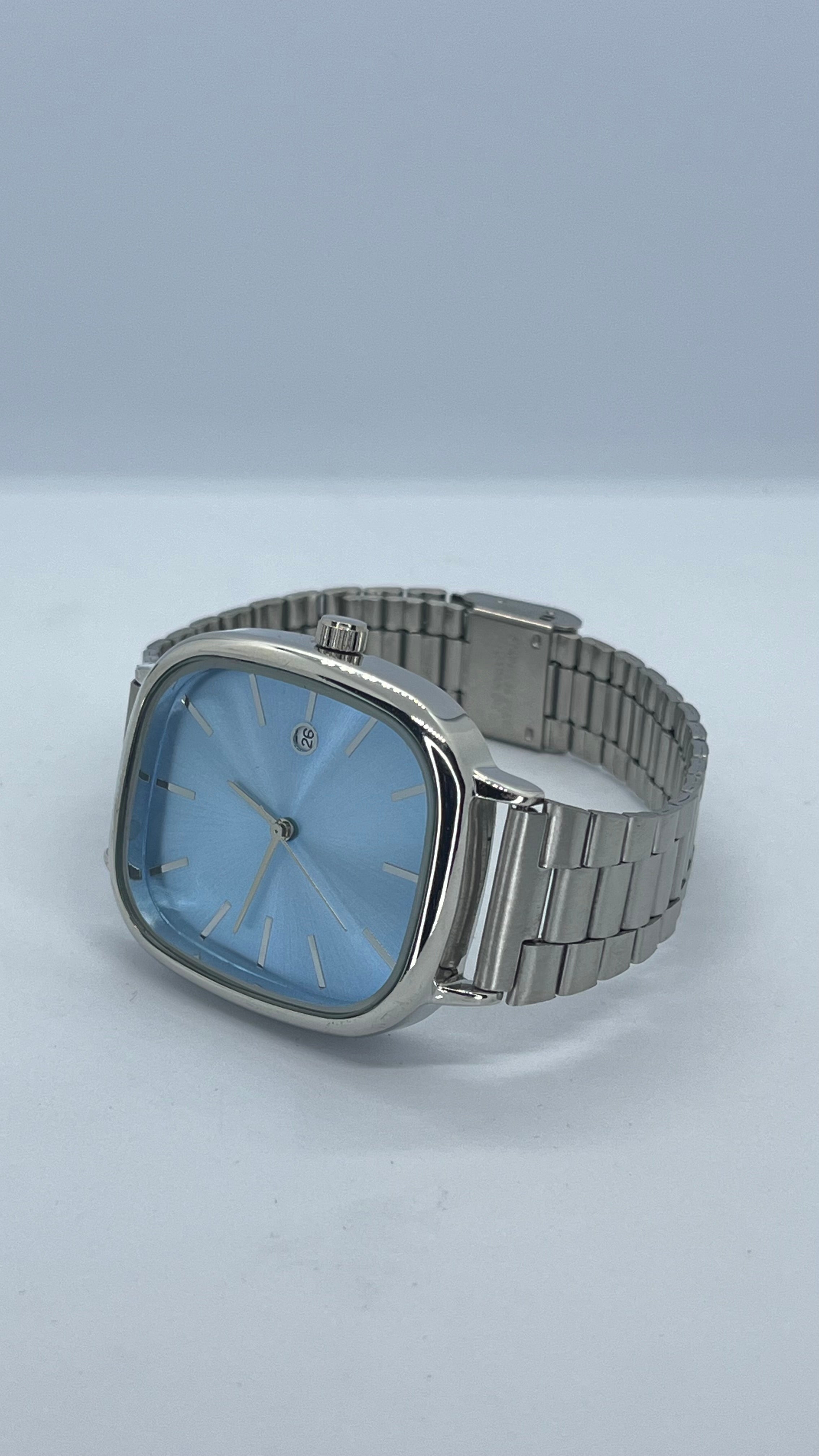 Valessi Executive Silver Blue – Gümüş Çelik Kordon Mavi Kadran – Erkek Saat