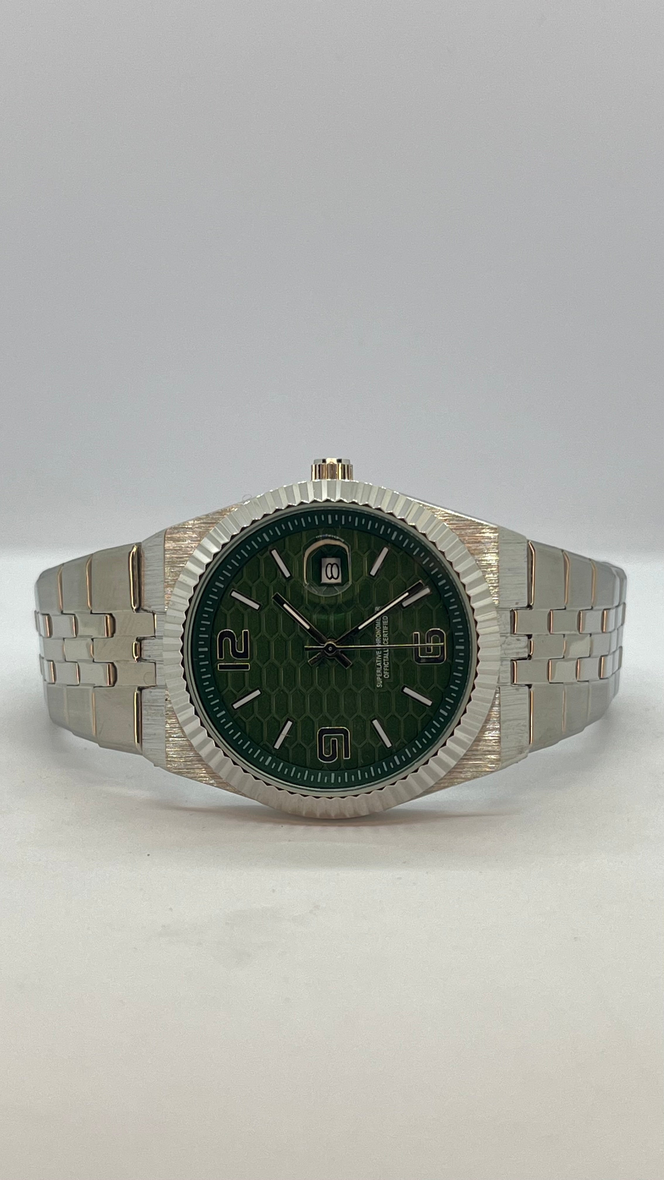 Valessi Executive Silver Green – Gümüş Çelik Kordon Yeşil Kadran – Erkek Saat