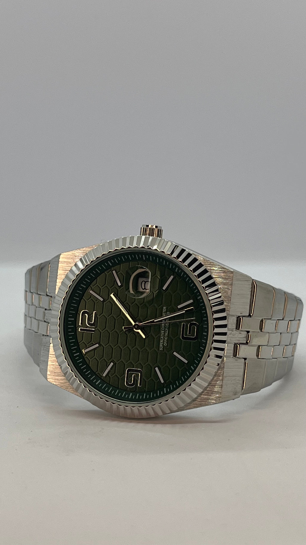 Valessi Executive Silver Green – Gümüş Çelik Kordon Yeşil Kadran – Erkek Saat