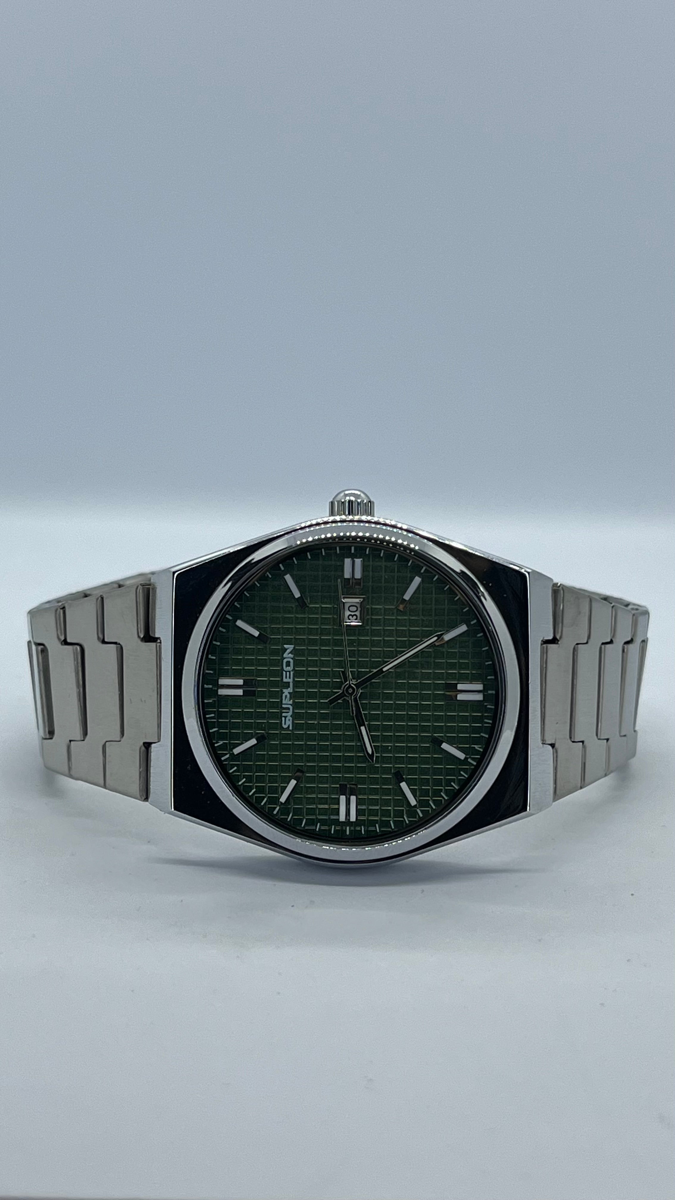 Valessi Executive Prime Silver Green – Gümüş Çelik Kordon Yeşil Kadran – Erkek Saat